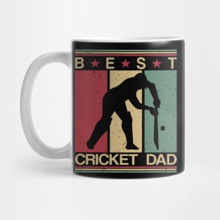 Best Cricket Dad Vintage Cricket Saying Mug